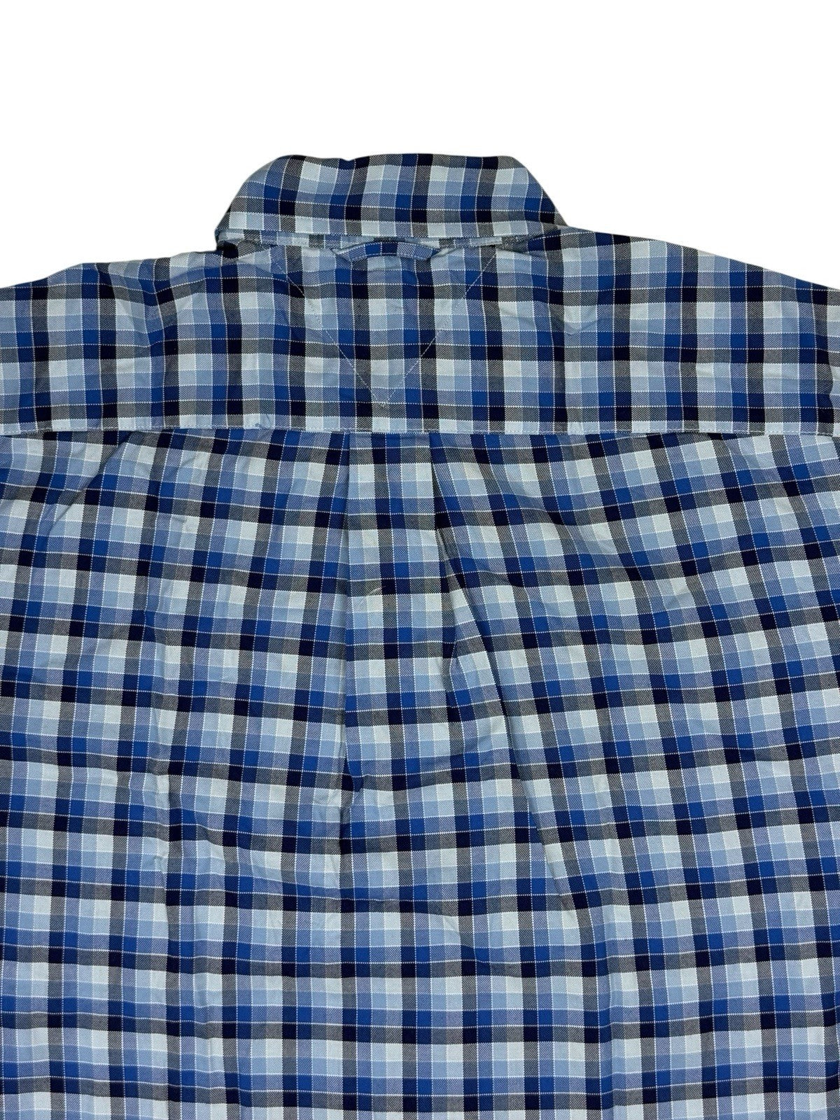 Tommy Hilfiger Blue Plaid Collared Shirt Medium