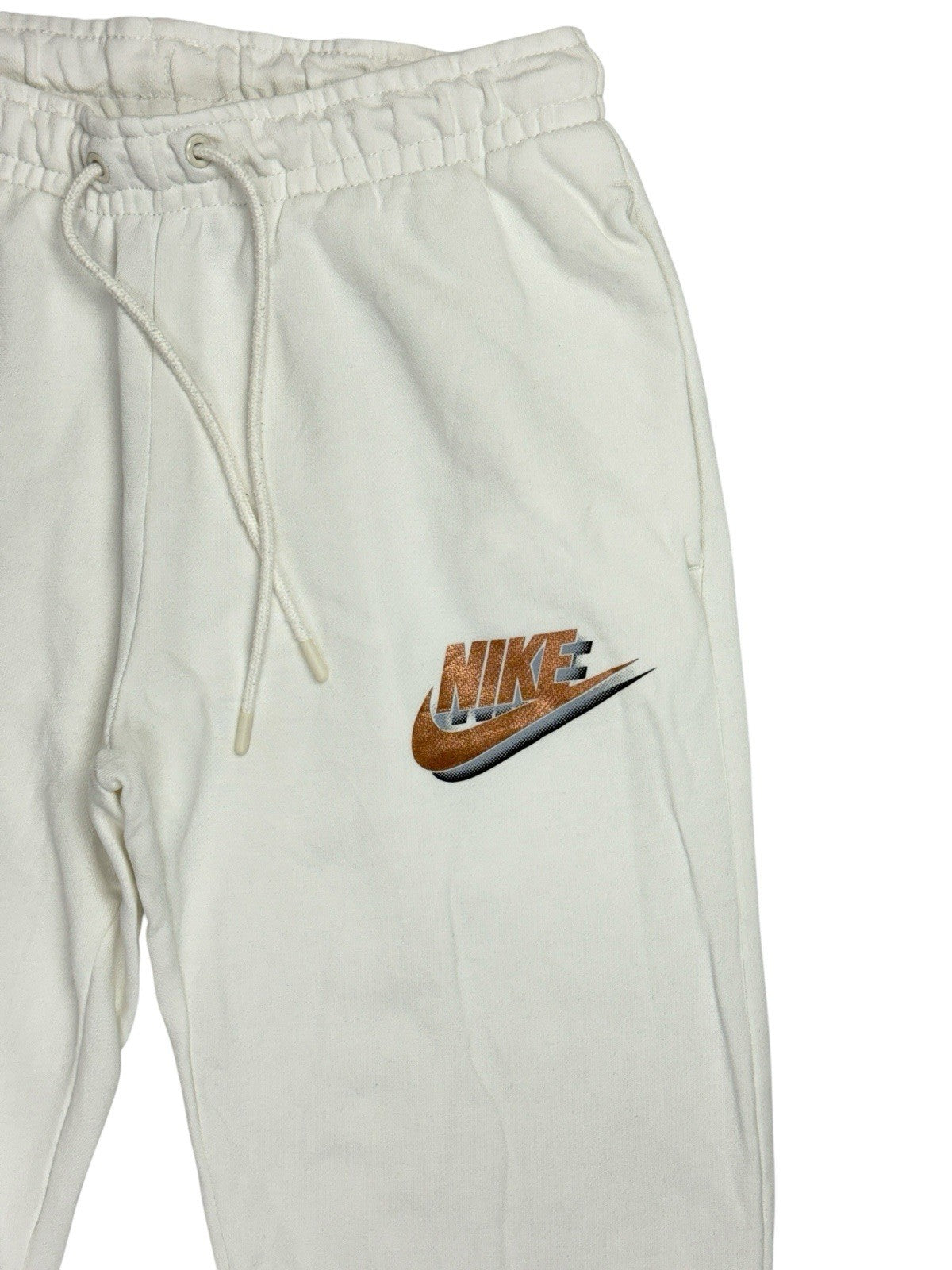 Nike White Cotton Blend Jogger Track Bottoms XS