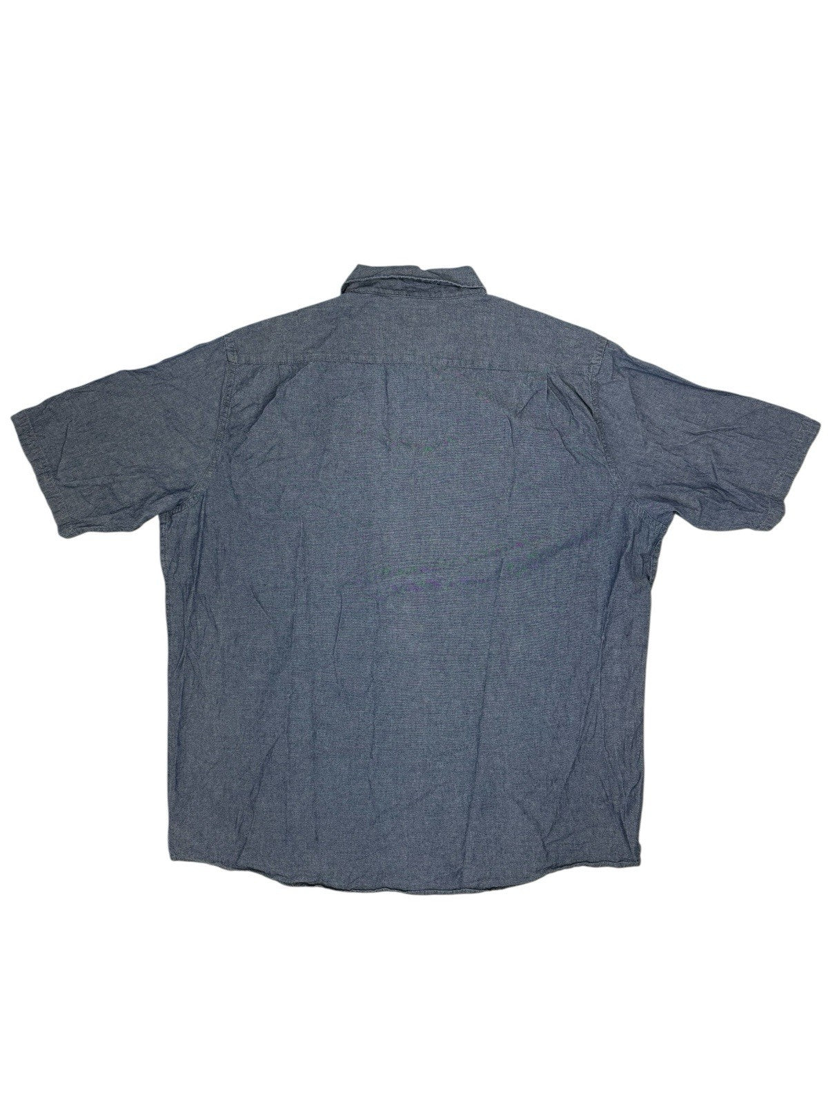 Wrangler Blue Cotton Collared Short Sleeve Shirt 2XL