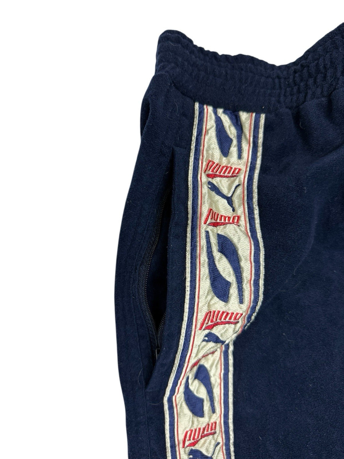 Puma Vintage Blue Velour Tracksuit Bottoms Medium