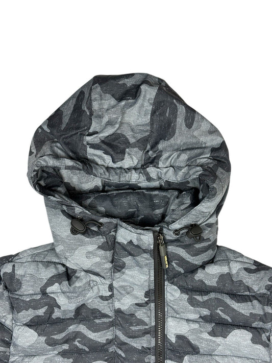 Superdry Grey Camo Fuji Puffer Jacket Medium