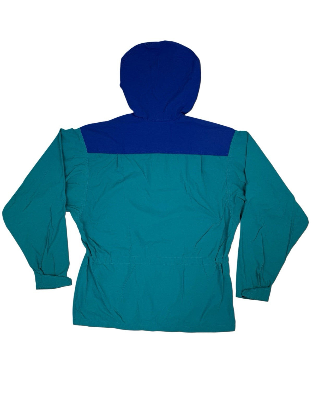 LL Bean Green Nylon Pullover Anorak Poncho Medium