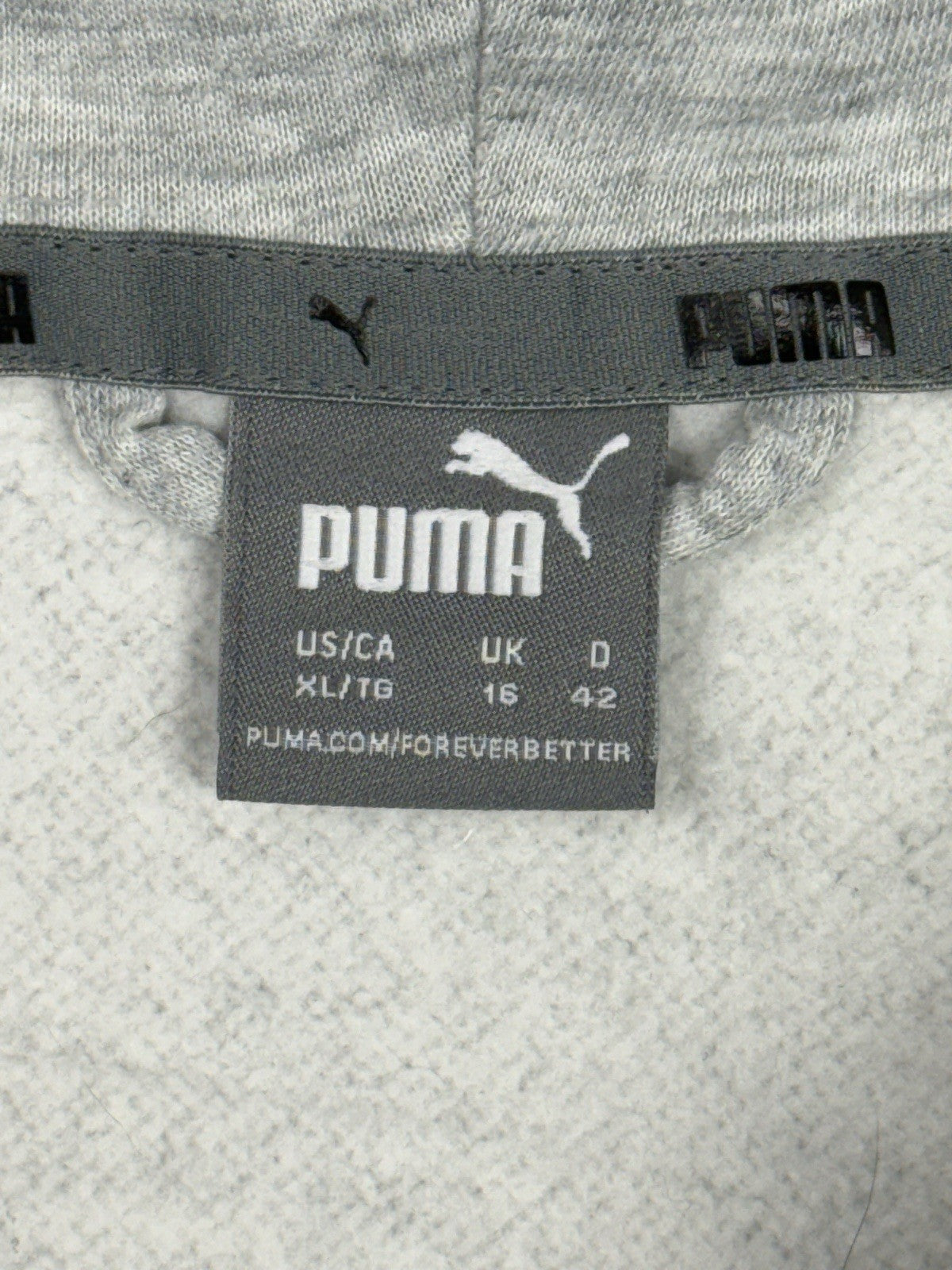 Puma Grey Zip Hoodie Jacket Size 16 (XL)