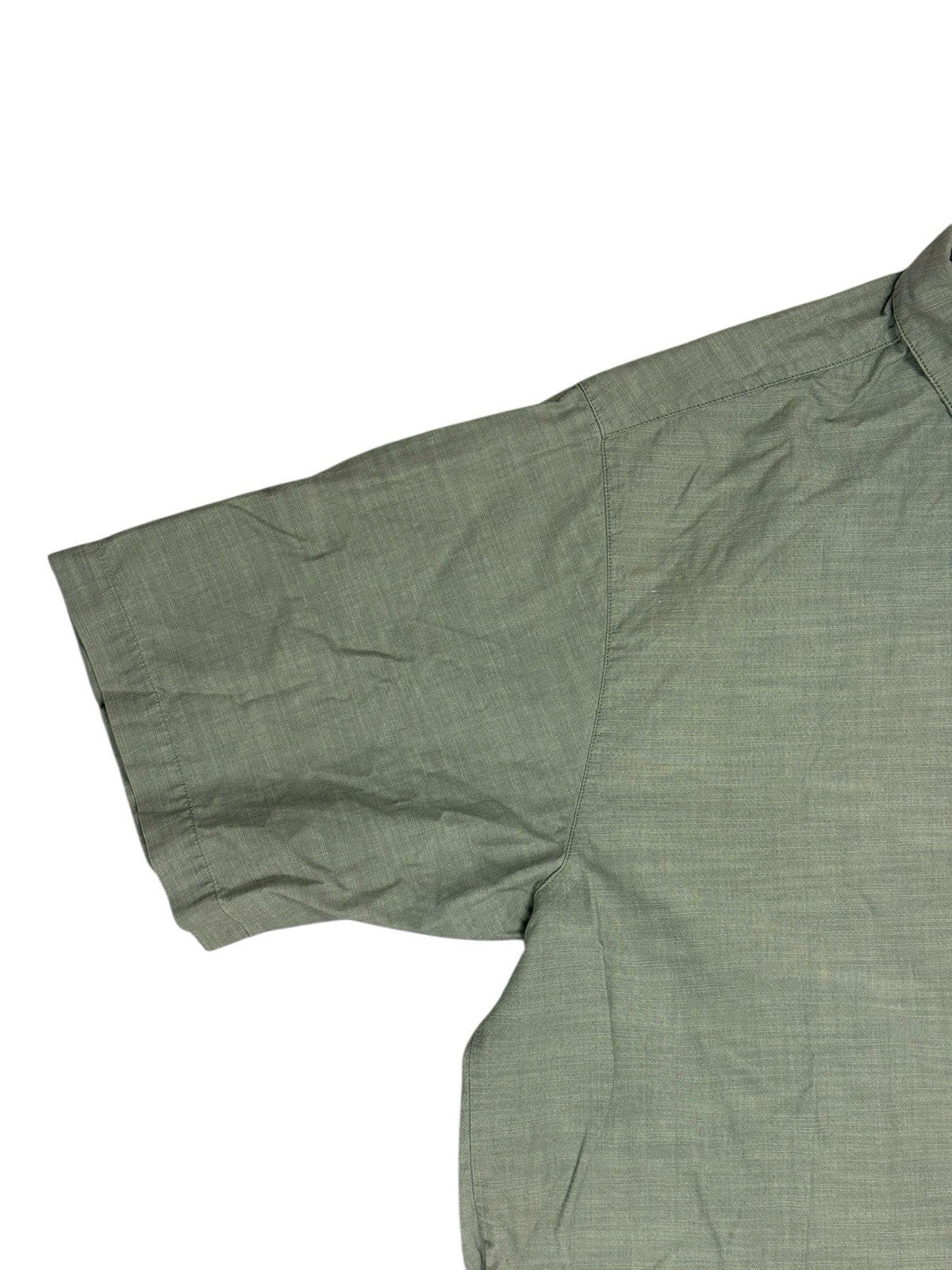 Wrangler Green Short Sleeve Button Up Top XL