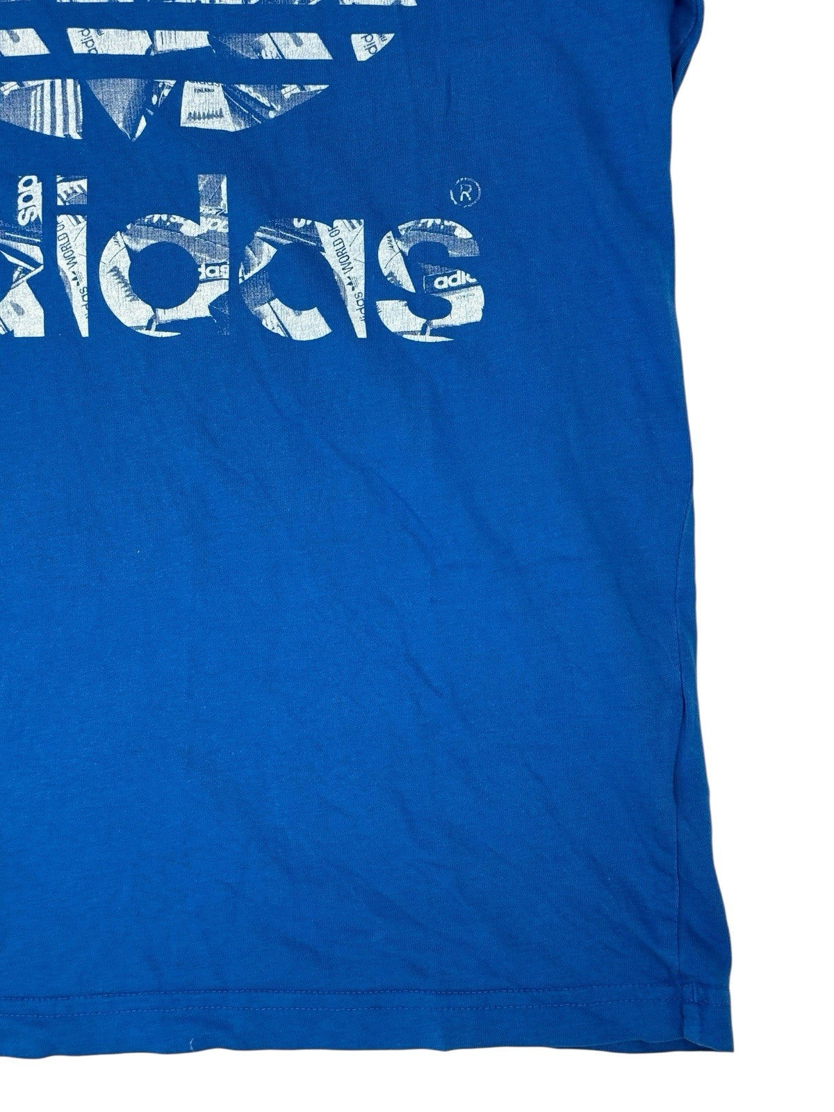Adidas Blue Trefoil Print Top XS