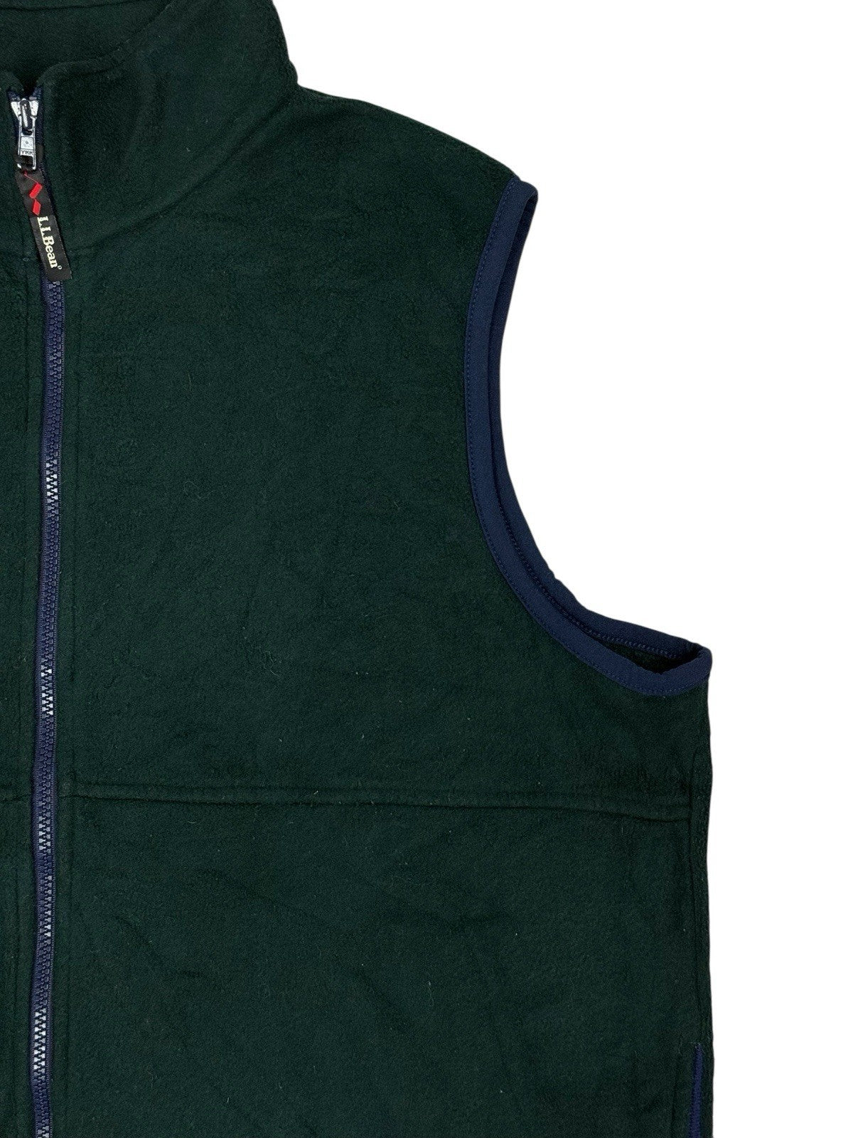 LL Bean Green Micro Pile Fleece Gillet Bodywarmer XL