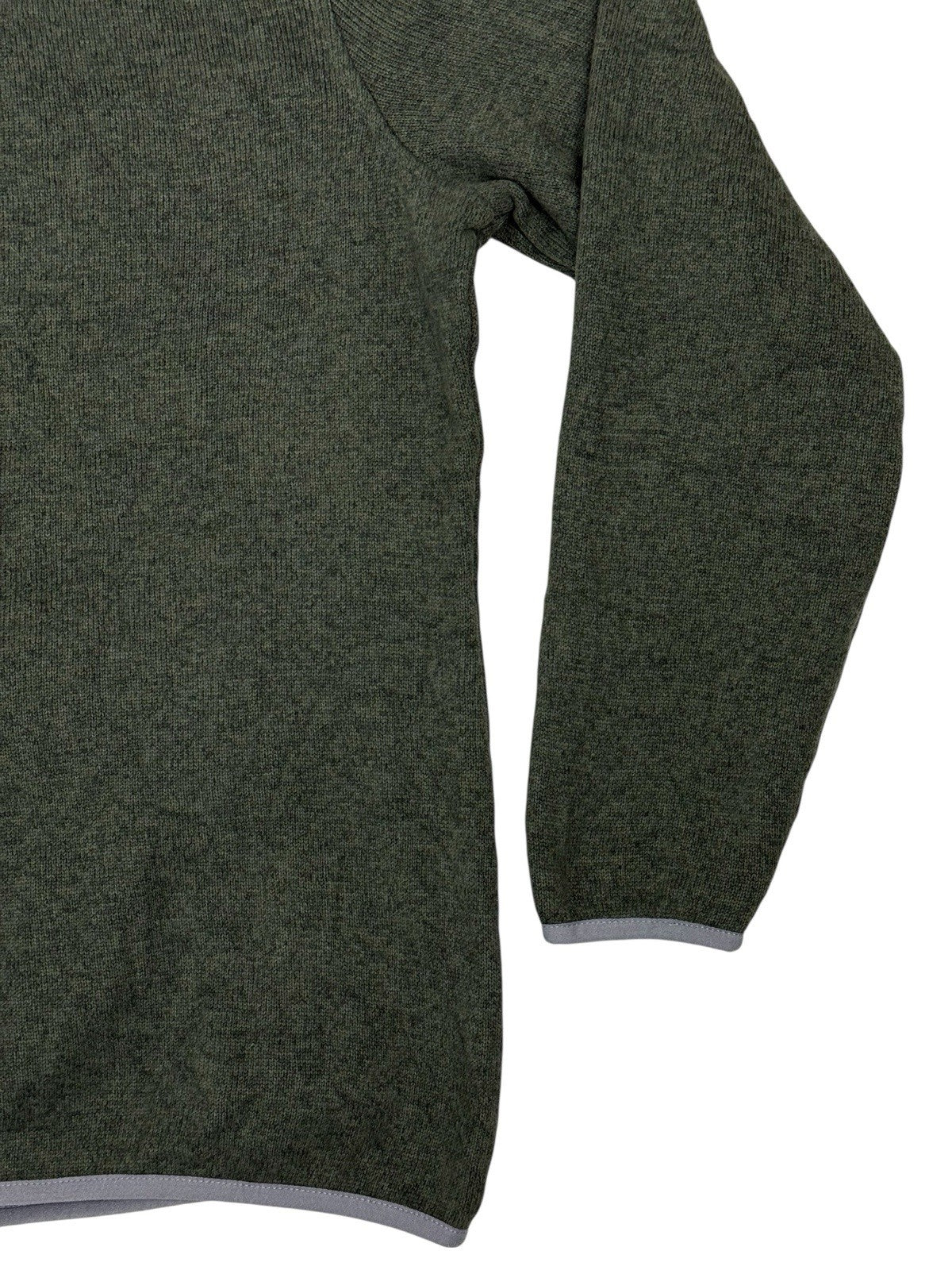 LL Bean Green Fleece Snap Jumper Medium