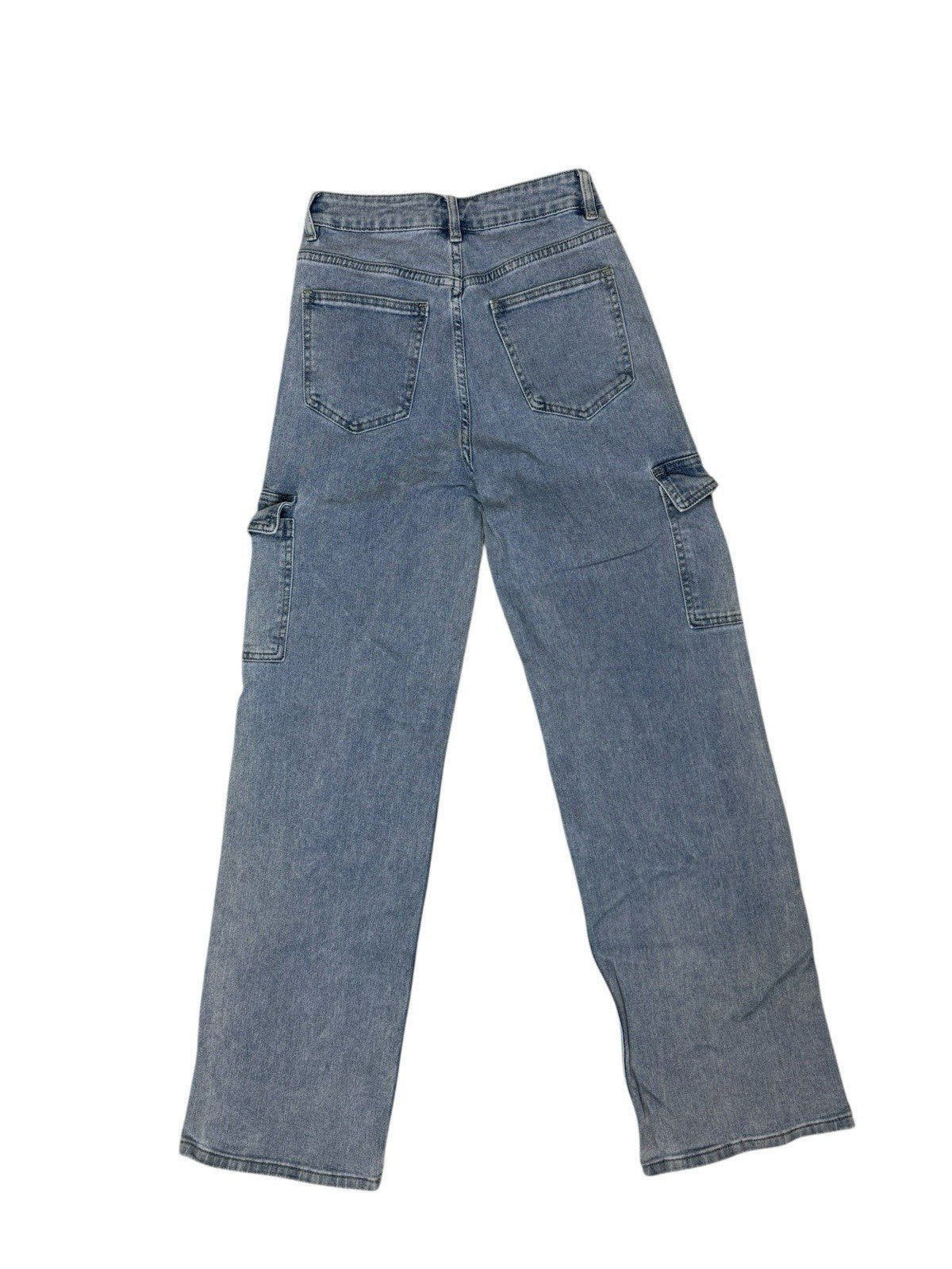 Redial Blue Loose Fit Cargo Jeans Size 8