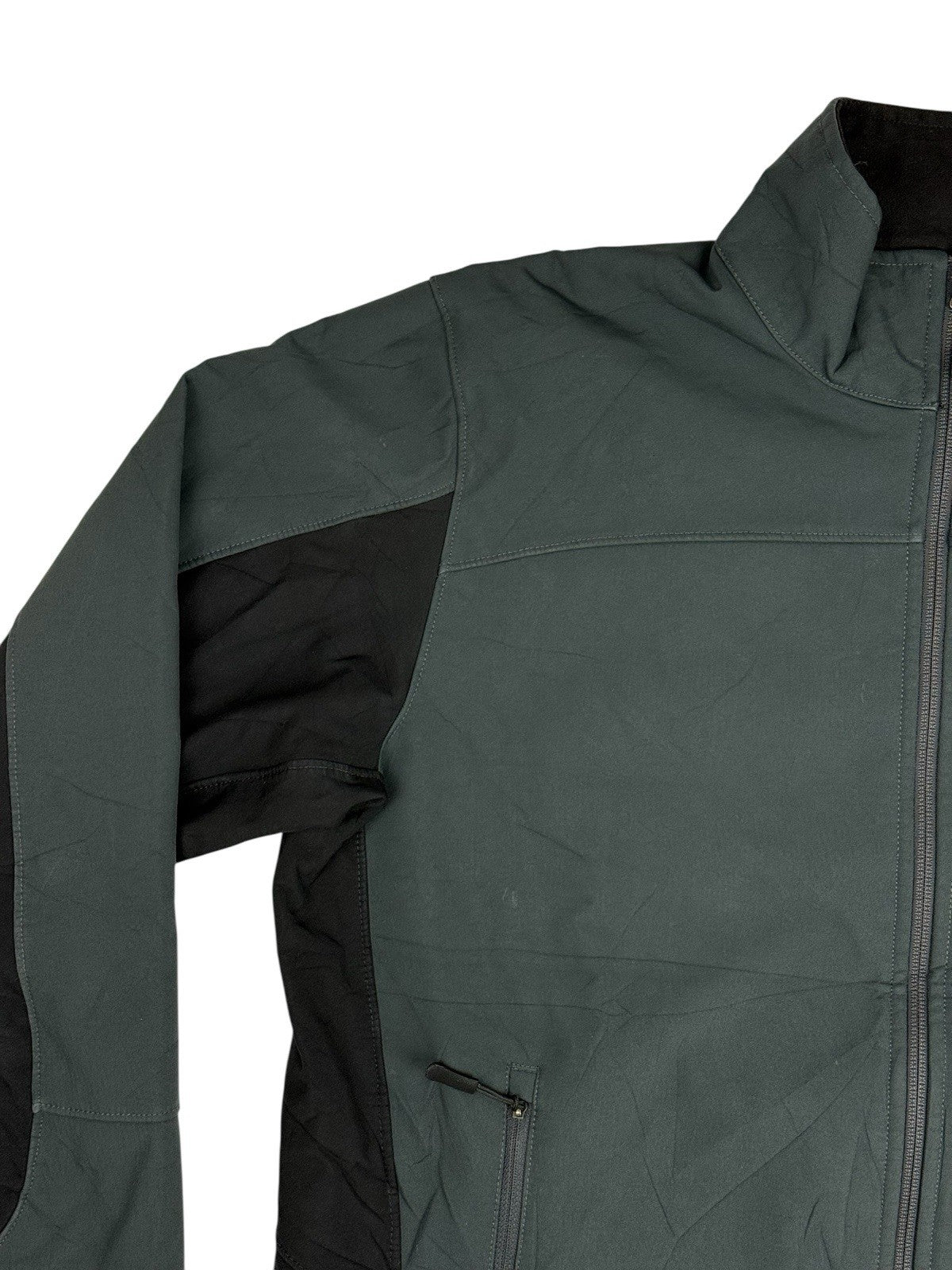 The North Face Grey Zip Softshell Jacket Large