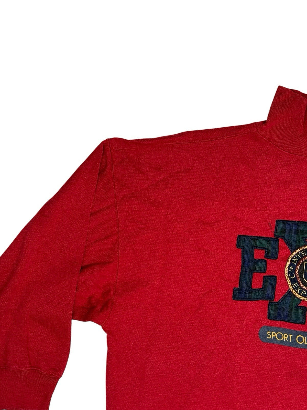 Internationale Express Red 90s Turtleneck Jumper XL