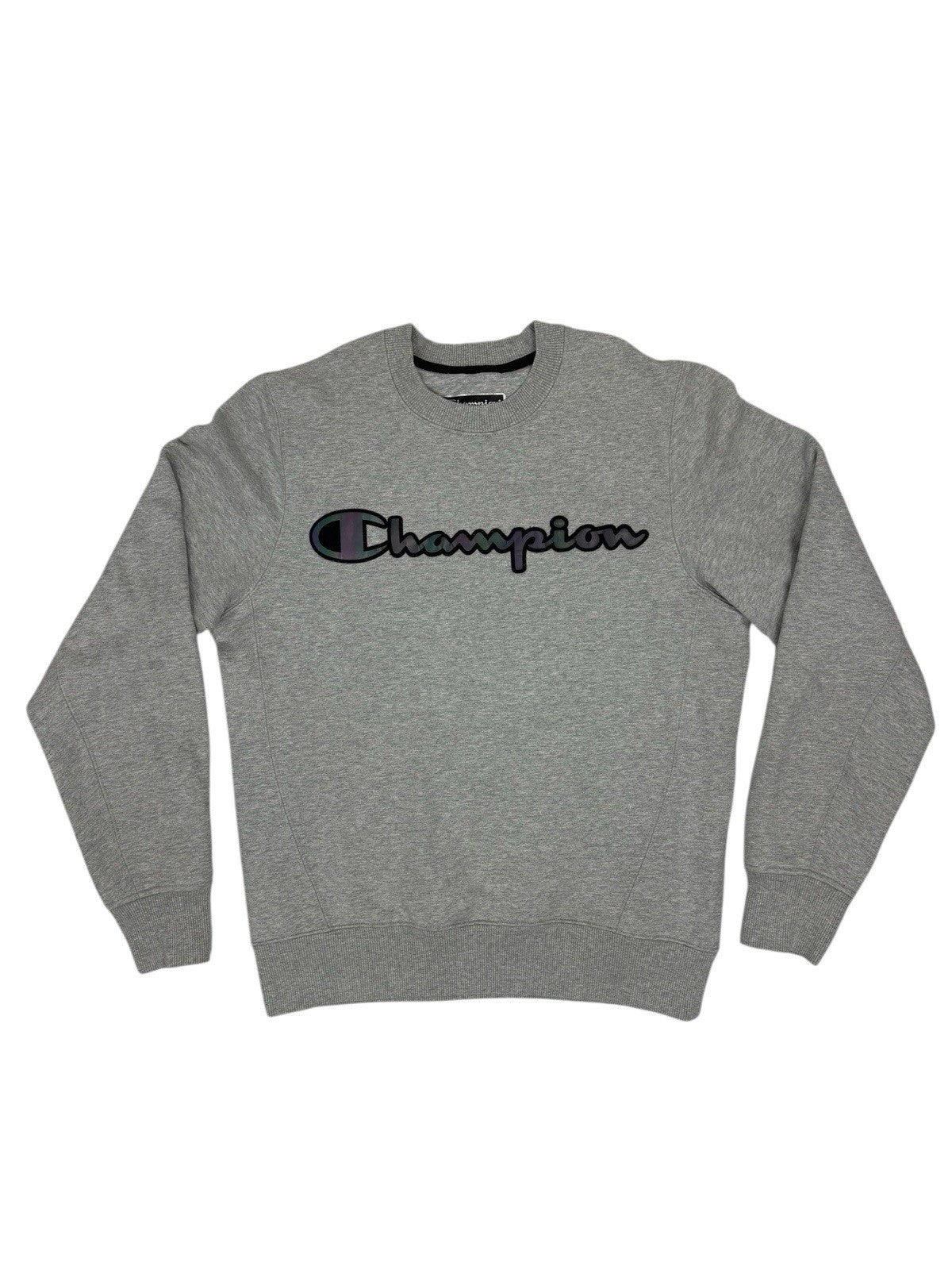 Champion Grey Reflective Logo Jumper Small