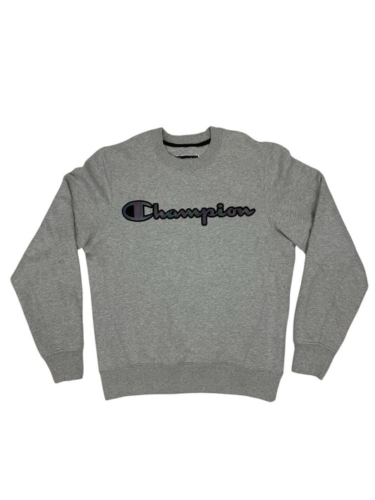 Champion Grey Reflective Logo Jumper Small
