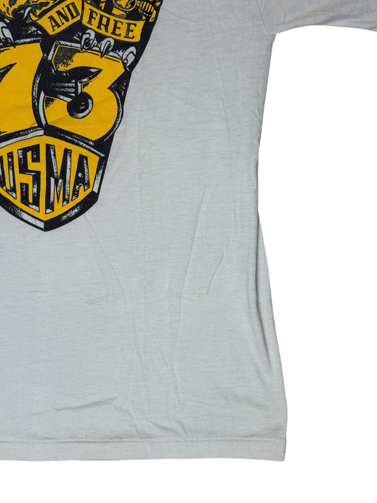 Tournament Apparel Vintage White Print Top  Medium