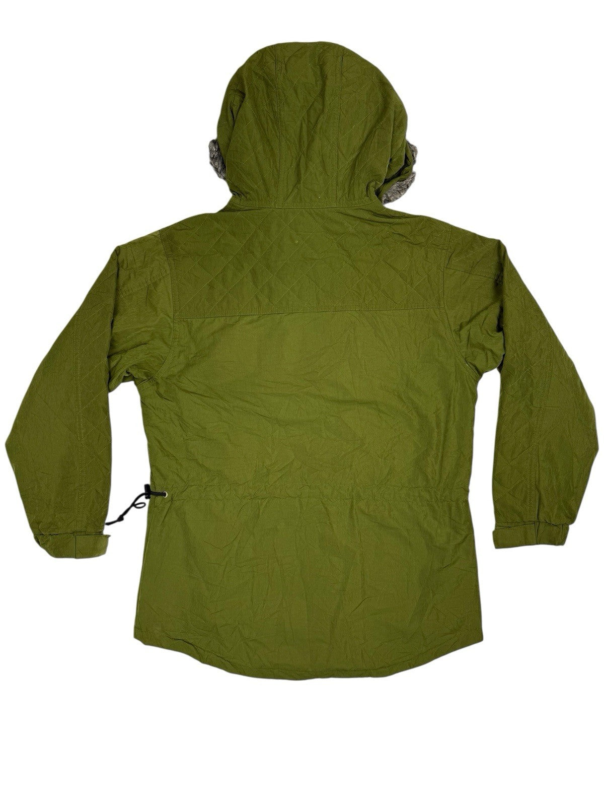LL Bean Green Vintage Hooded Pullover Jacket Small