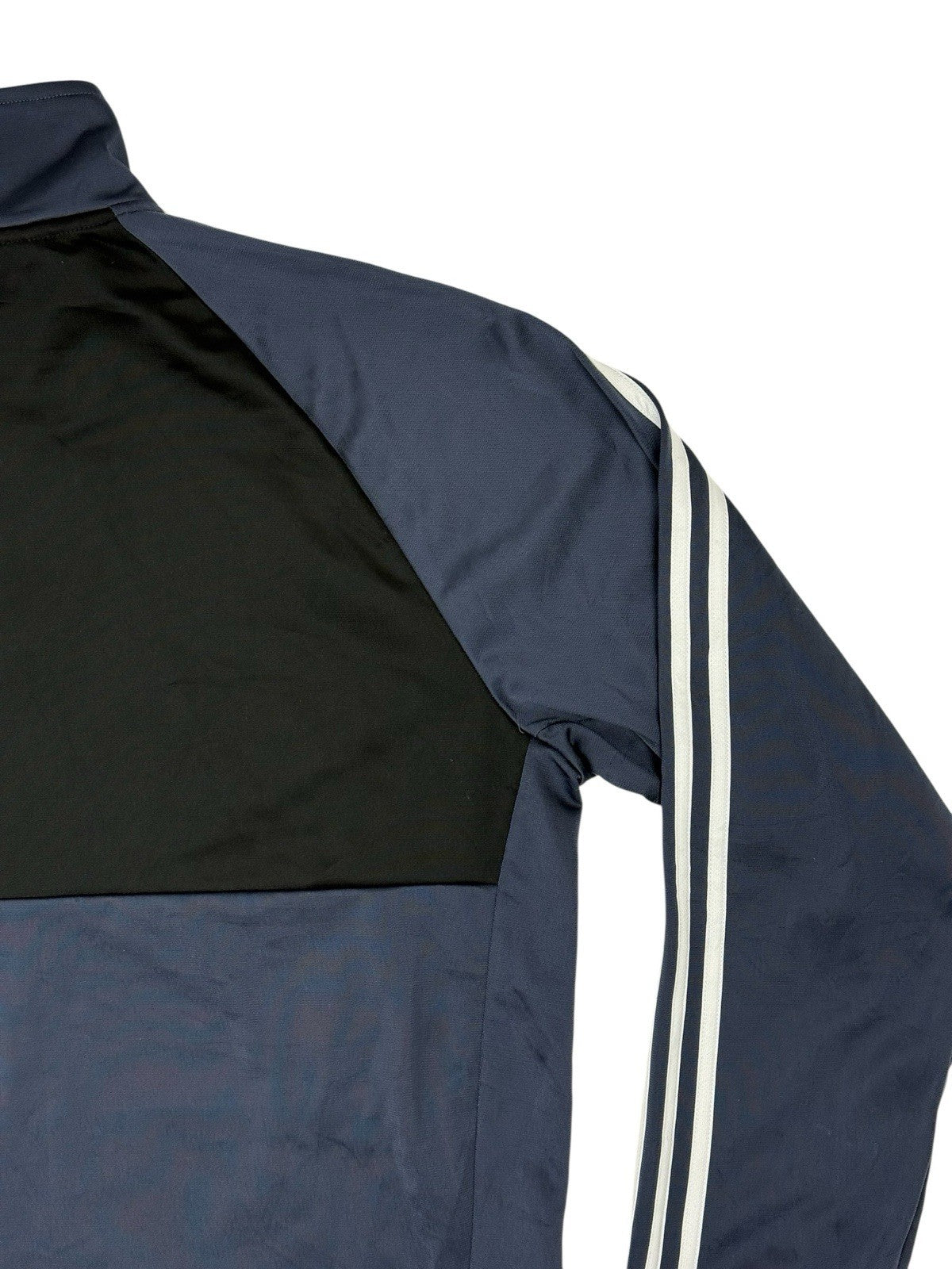 Adidas Blue Polyester Zip Track Jacket Large