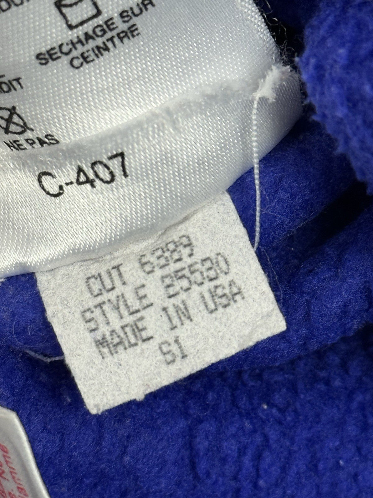 Patagonia Retro Blue Micro Synchilla 1/4 Zip Fleece Jumper Small