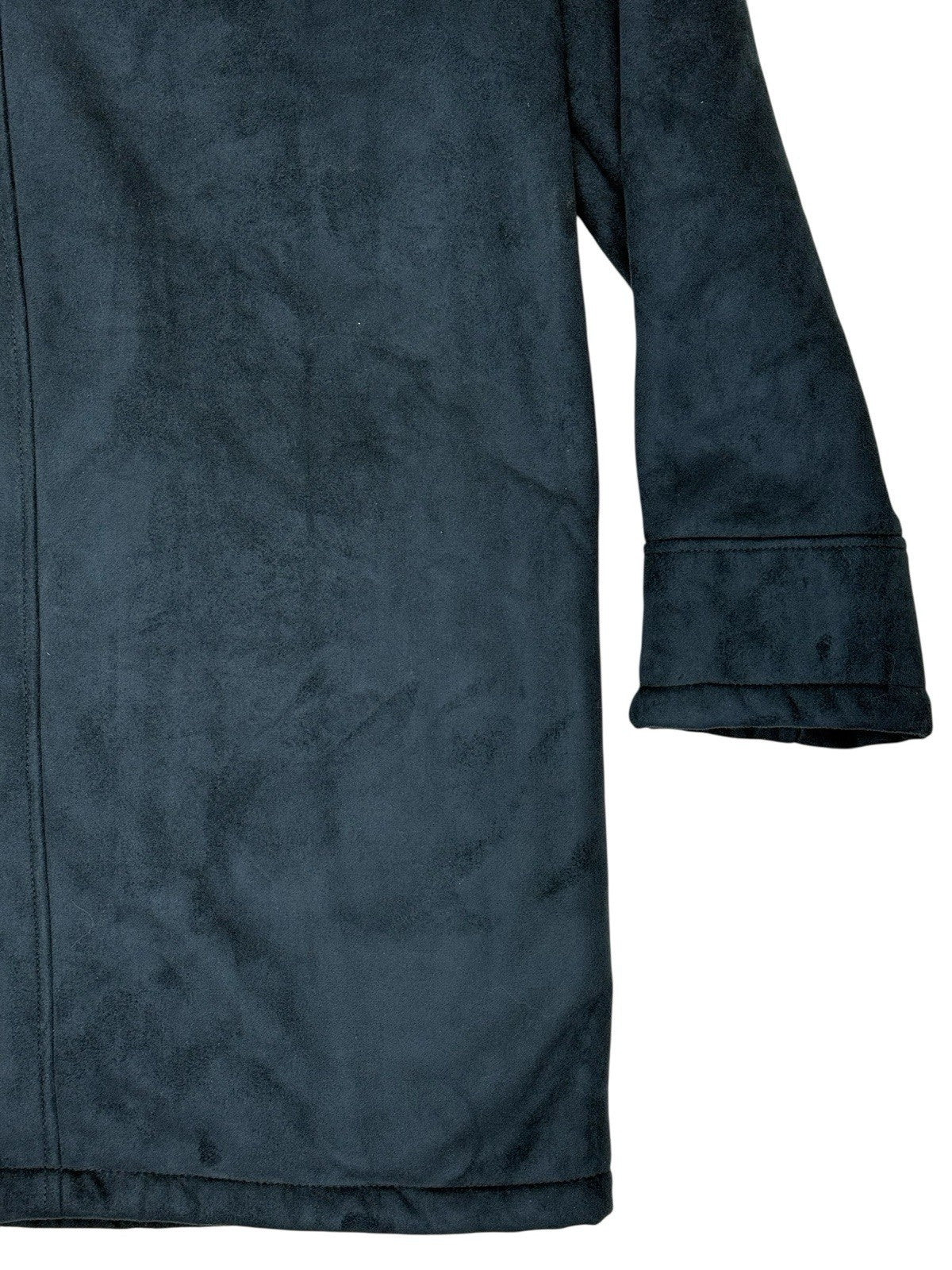 Ben Sherman Blue Lined Suede Coat Large