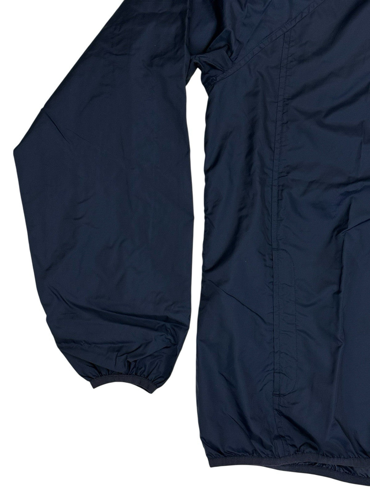 LL Bean Blue Zip Hooded Windbreaker Jacket Large