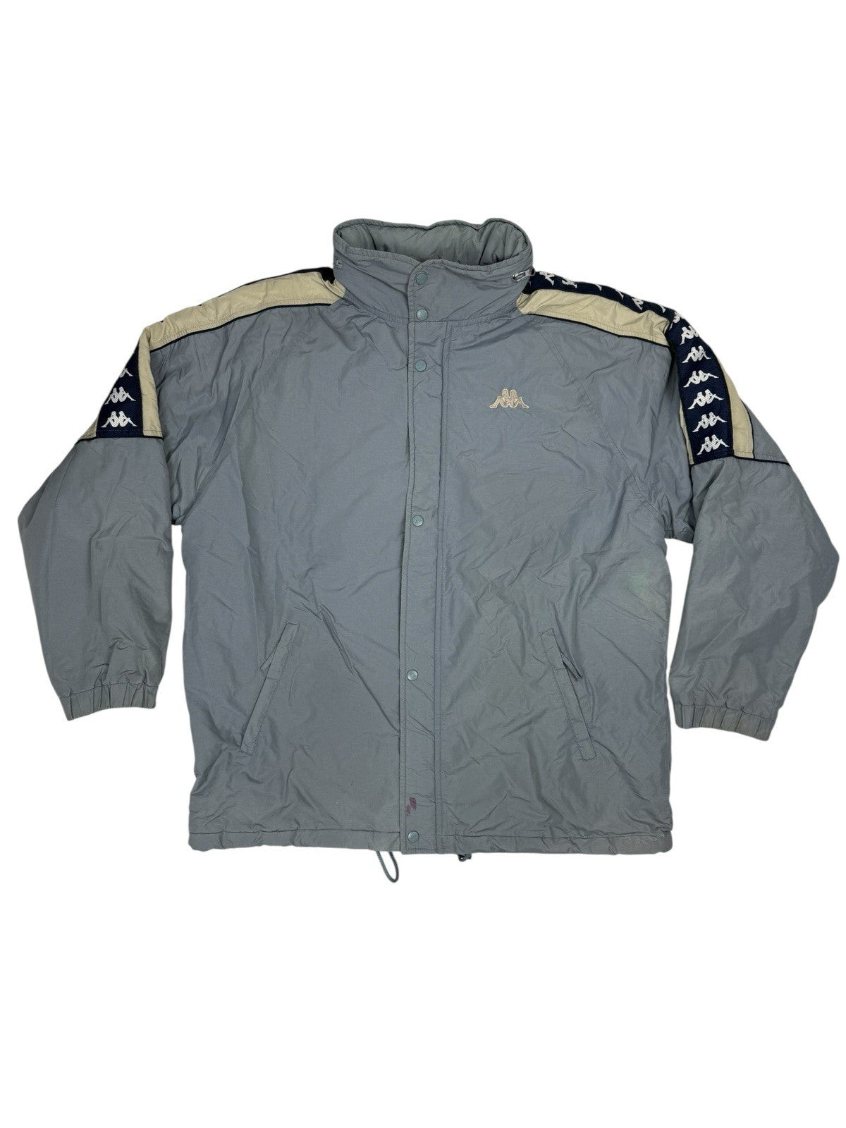 Kappa Blue Retro Padded Zip Jacket Large