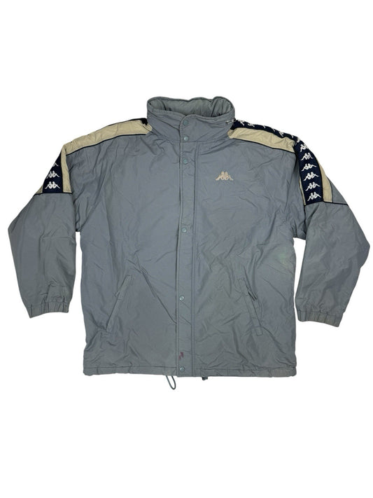 Kappa Blue Retro Padded Zip Jacket Large