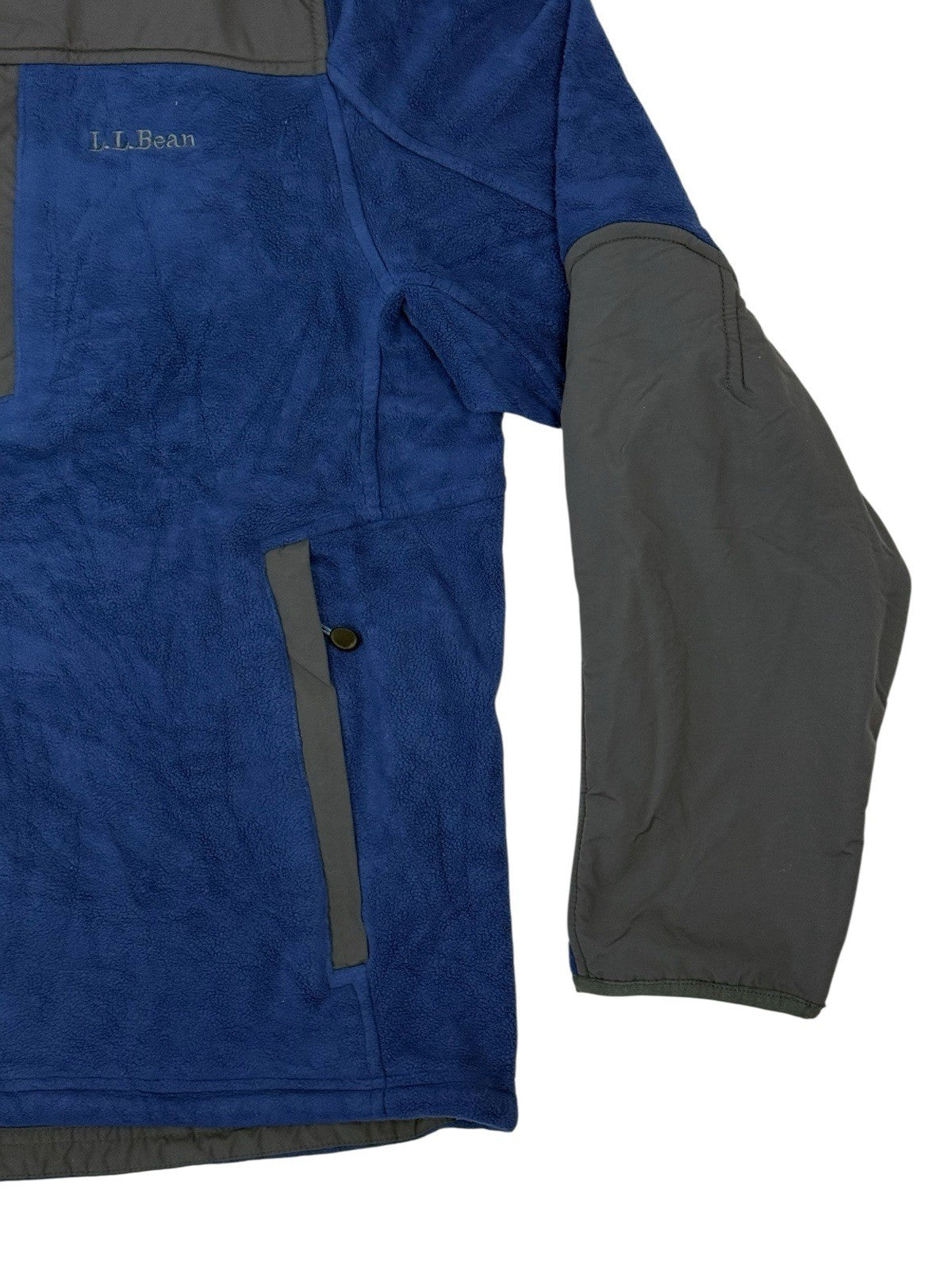 LL Bean Blue Polartec Fleece Zip Jacket Medium
