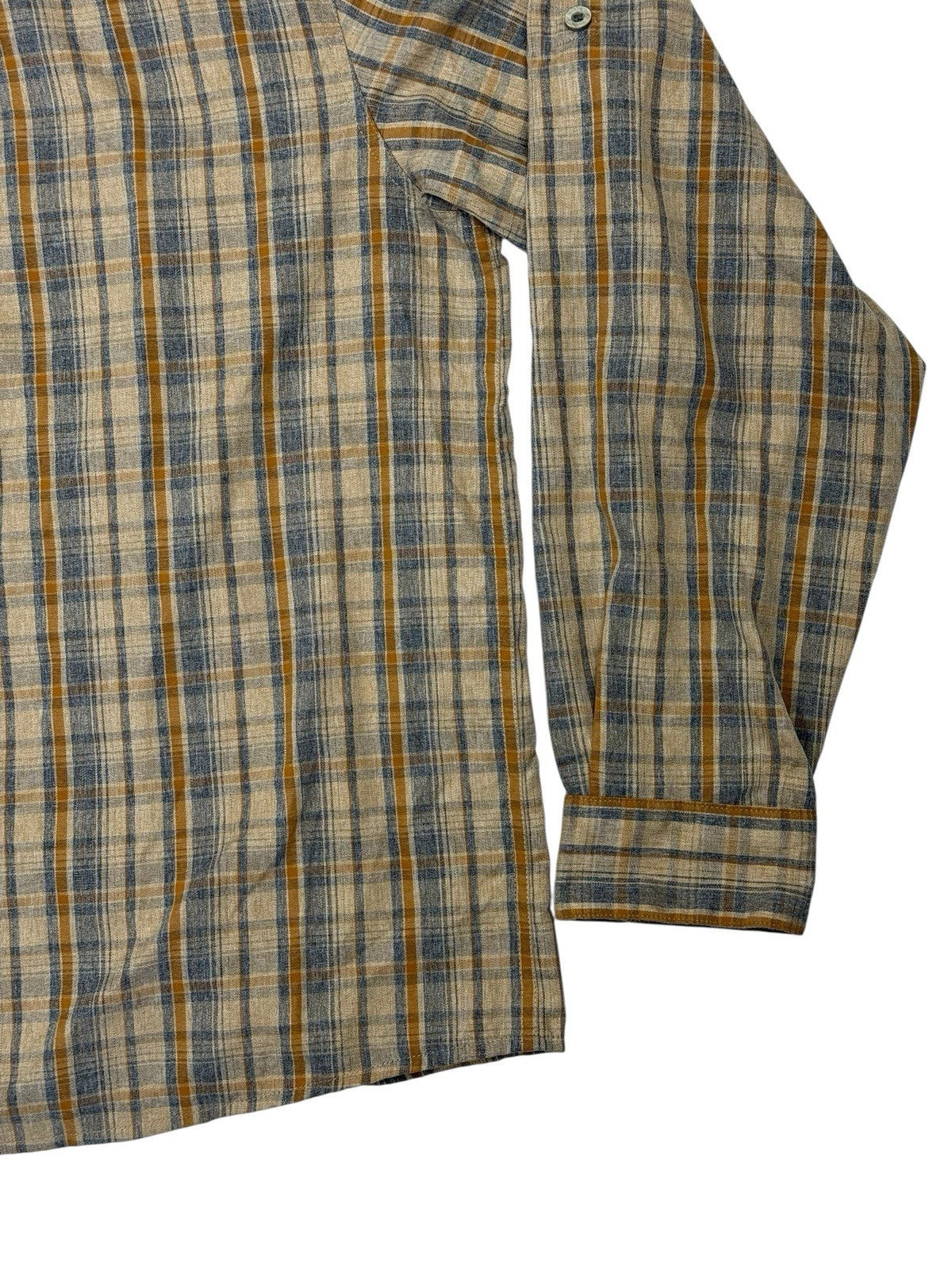 Wrangler Outdoor Series Beige Plaid Collared Shirt 2XL