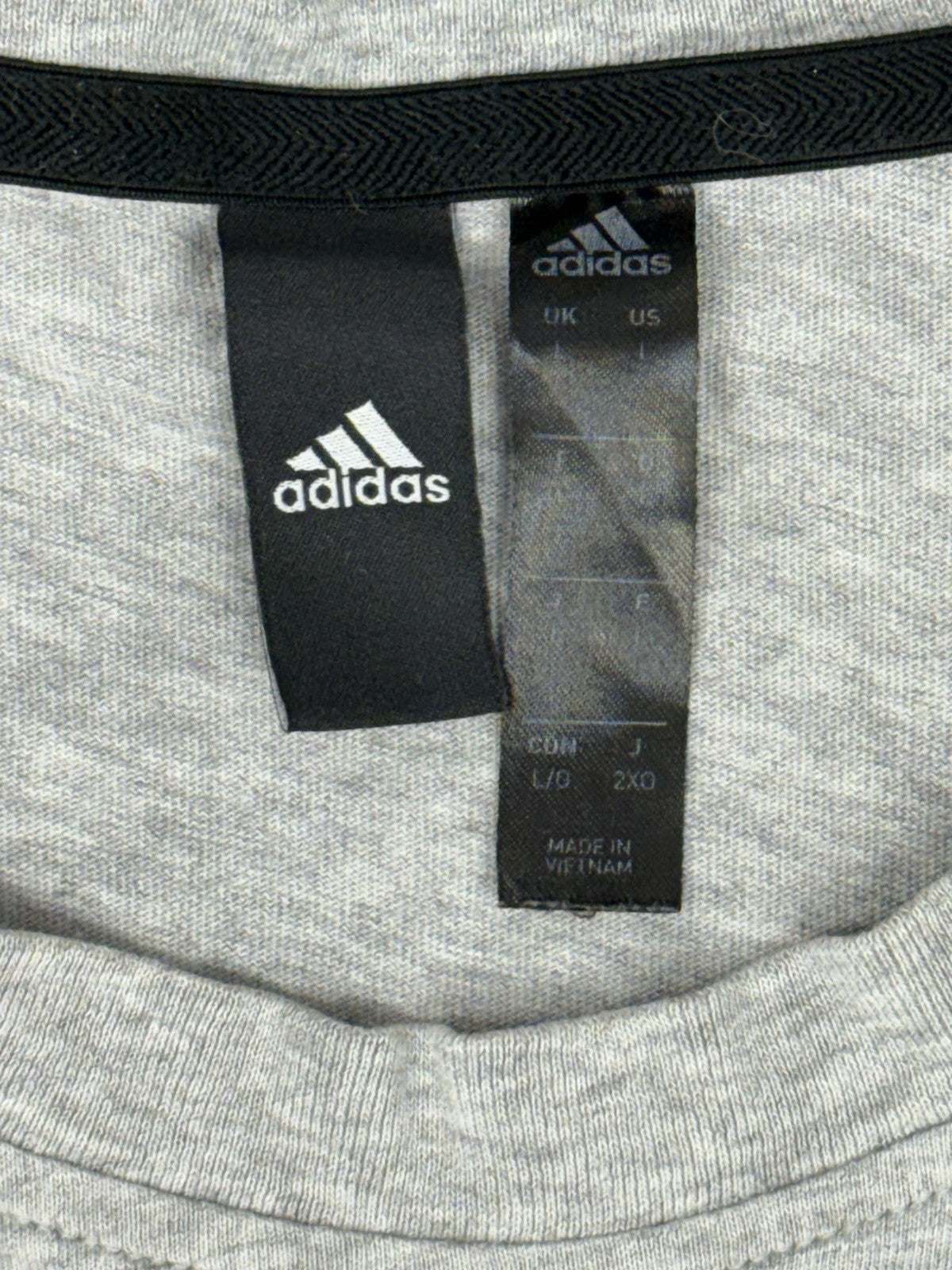 Adidas Grey 3S Tape Top Large