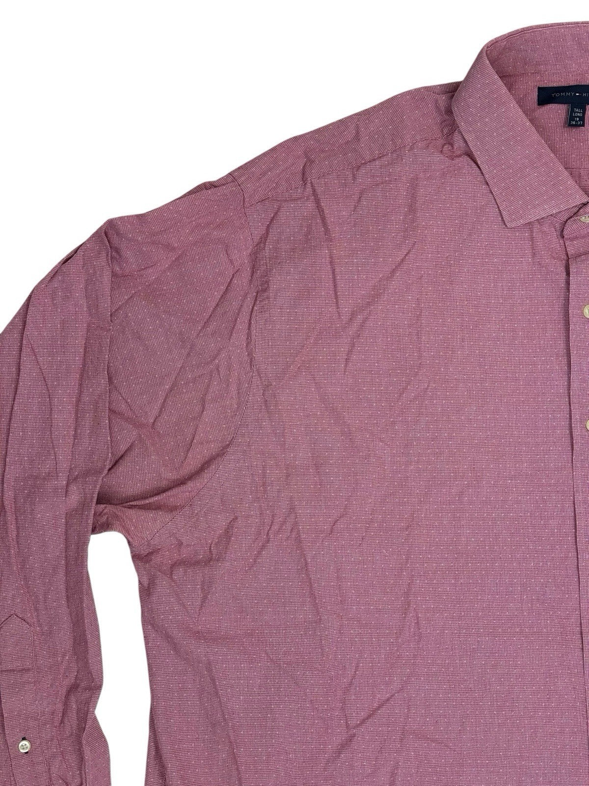 Tommy Hilfiger Pink Long Sleeve Collared Shirt 2XL Tall 19in Collar