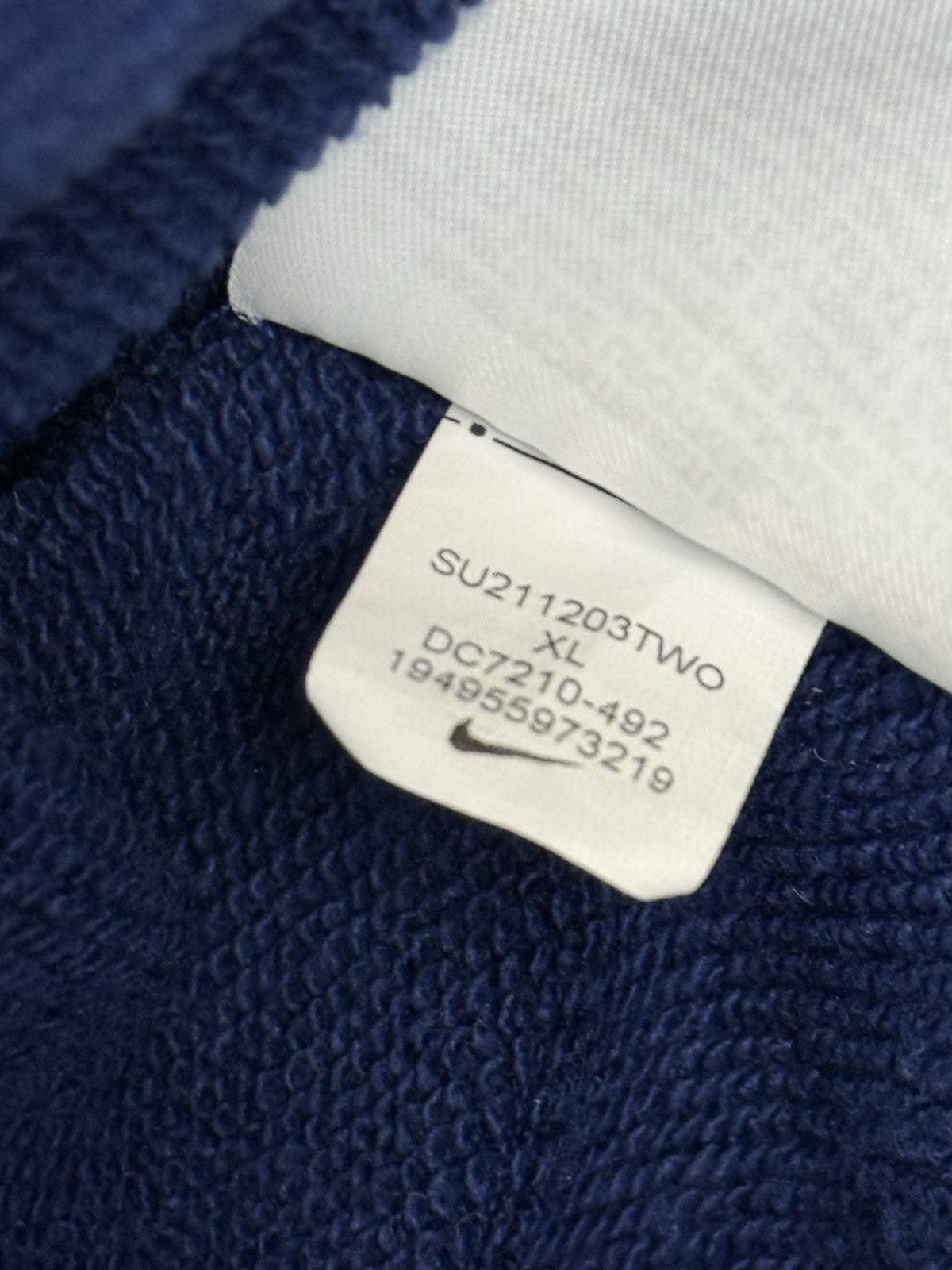 Nike Blue Cropped Printed Hoodie Youth XL