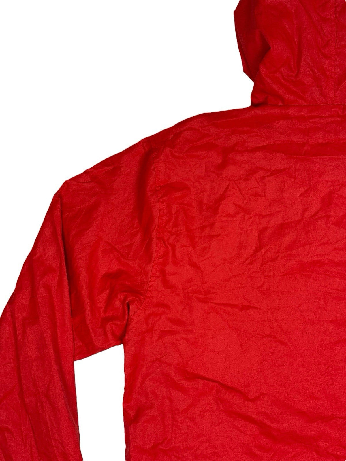 DC Red Hooded Zip Rain Jacket Small