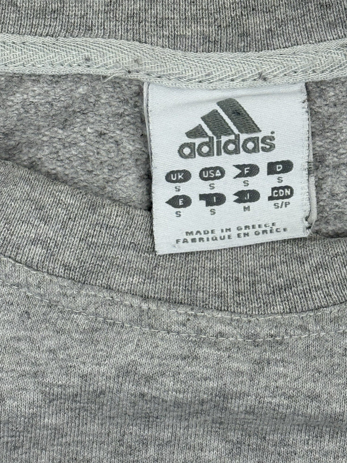 Adidas Retro Grey Printed Pullover Jumper Small