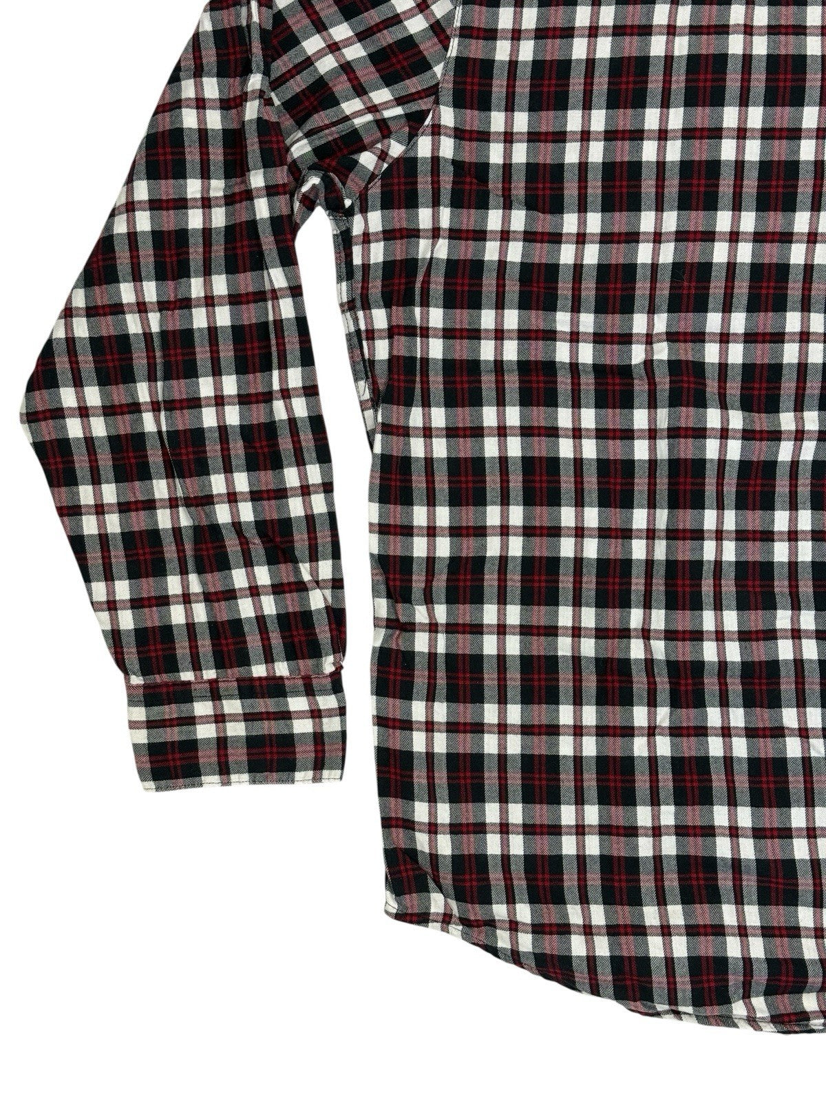 Chaps Retro Red Plaid Cotton Button Up Collared Shirt XL