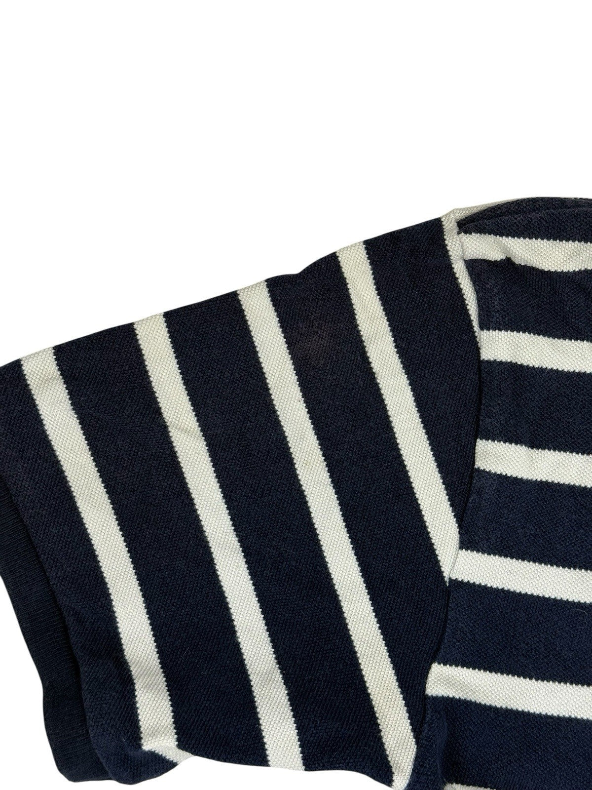 Polo Ralph Lauren Blue Striped Polo Top Size Large (16/18)