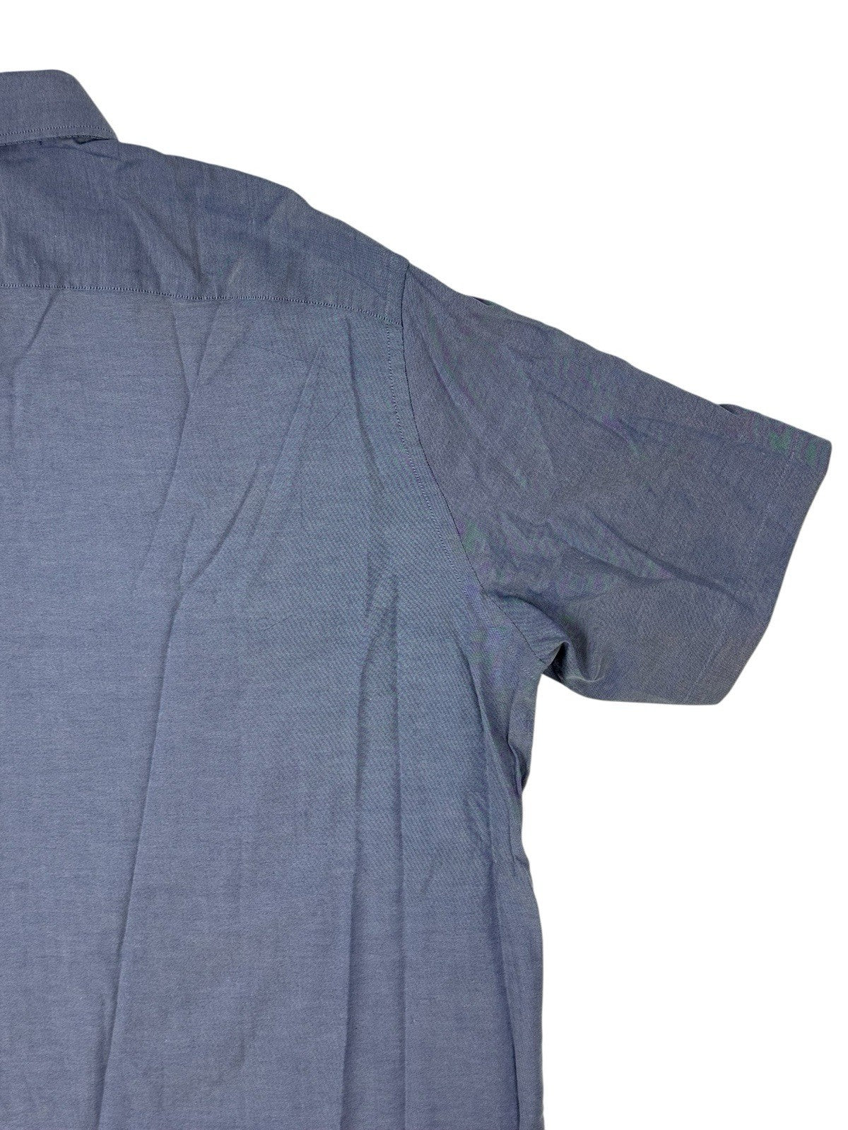 Tommy Hilfiger Blue Regular Fit Short Sleeve Collared Shirt Large