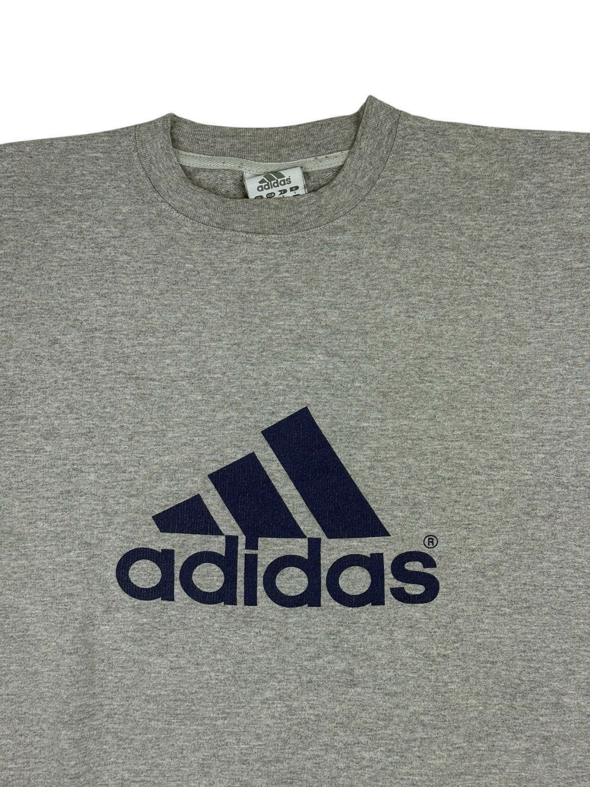 Adidas Retro Grey Printed Pullover Jumper Small