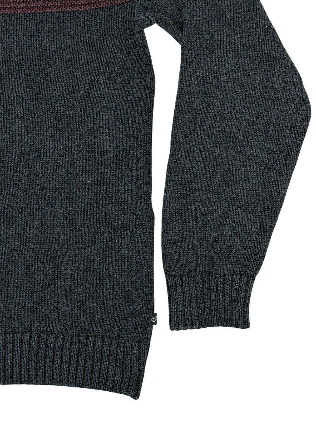 Chaps Blue Cotton Retro Knit Jumper Small