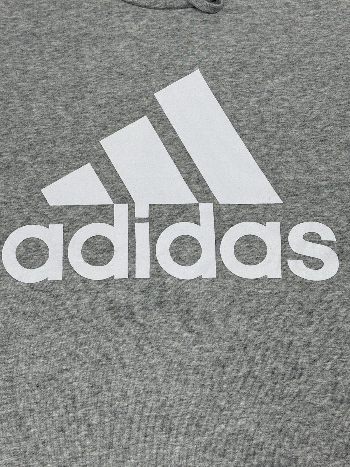 Adidas Grey Spellout Logo Hoodie 2XL