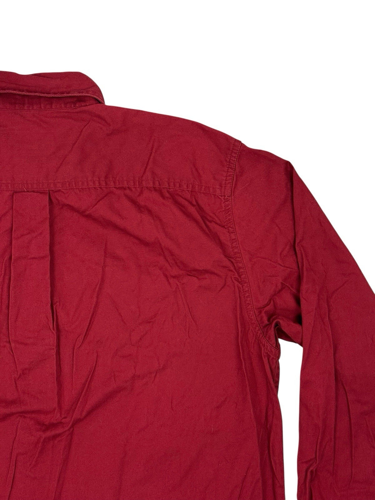 Eddie Bauer Red Cotton Relaxed Fit Collared Shirt Medium