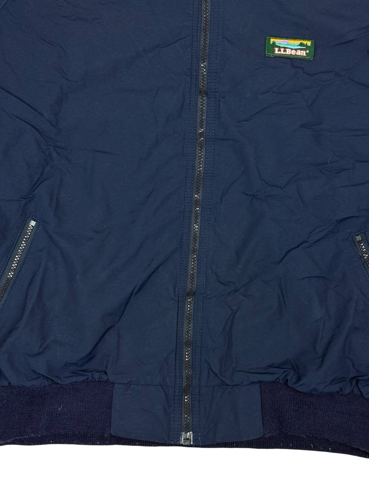 LL Bean Blue Vintage Warm Up Zip Jacket XL