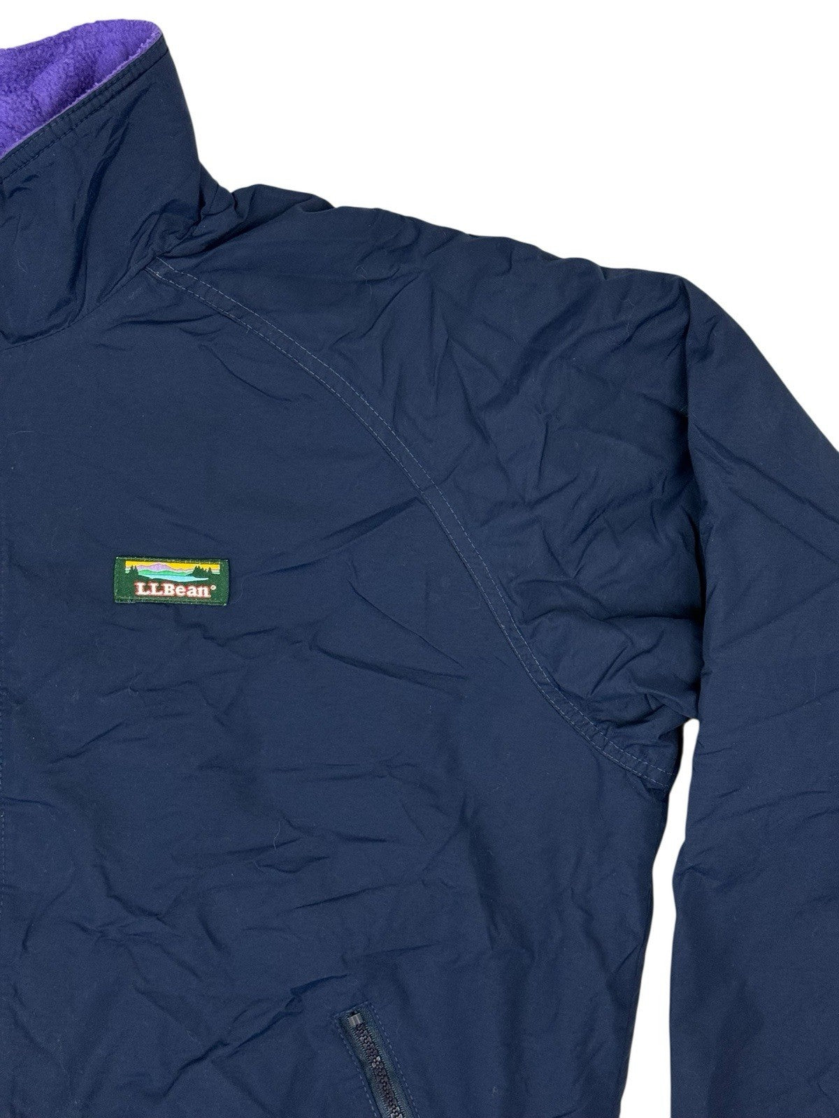 LL Bean Blue Vintage Warm Up Zip Jacket XL