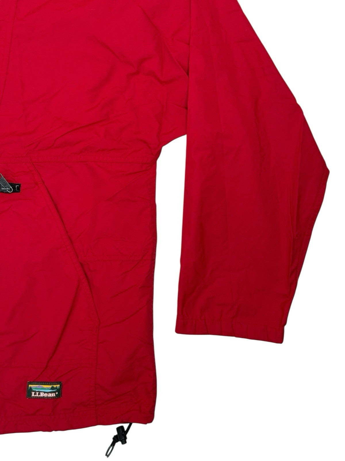 LL Bean Retro Red Pullover Anorak Poncho Large