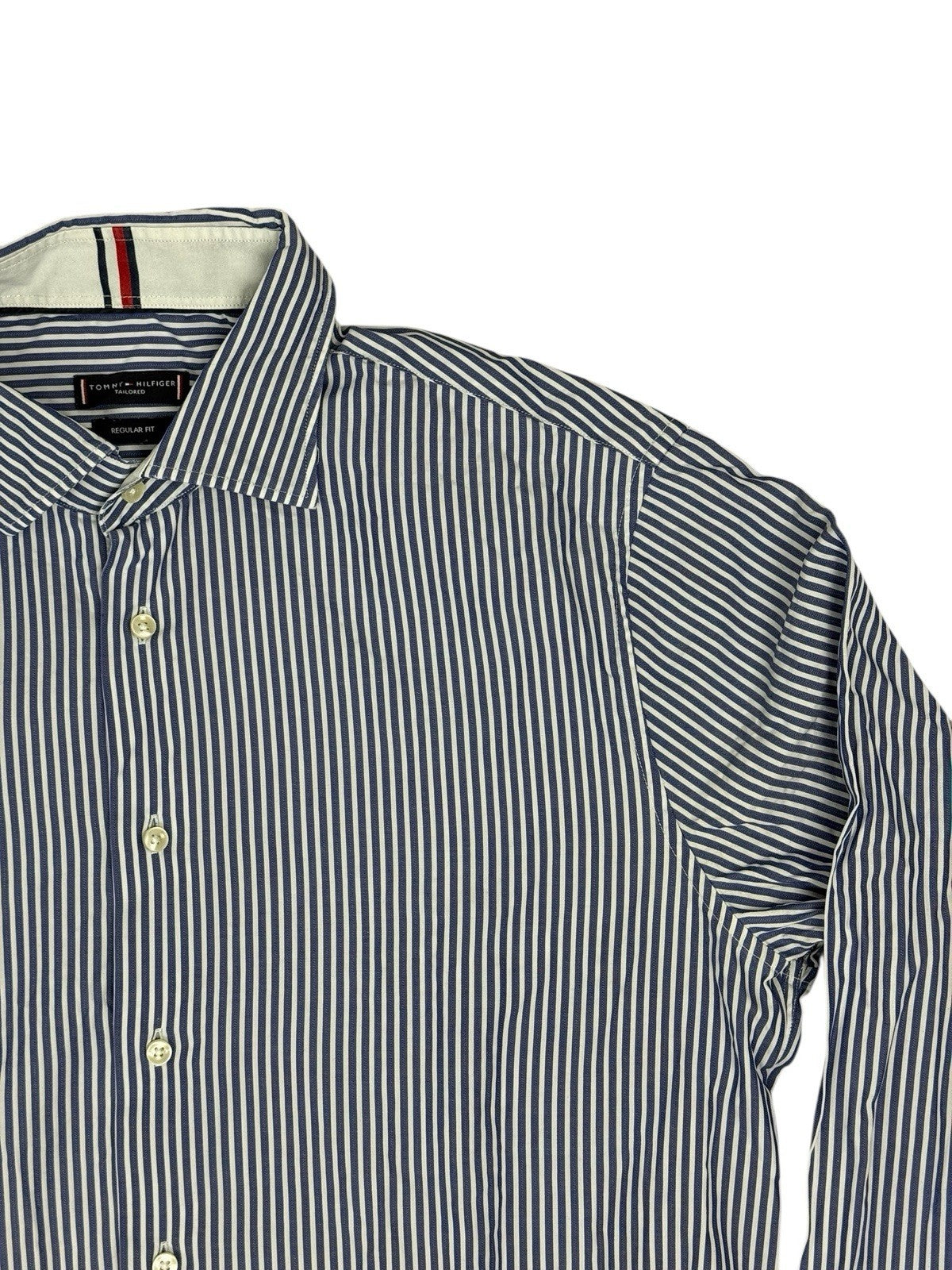 Tommy Hilfiger Blue Striped Shirt 16 Collar