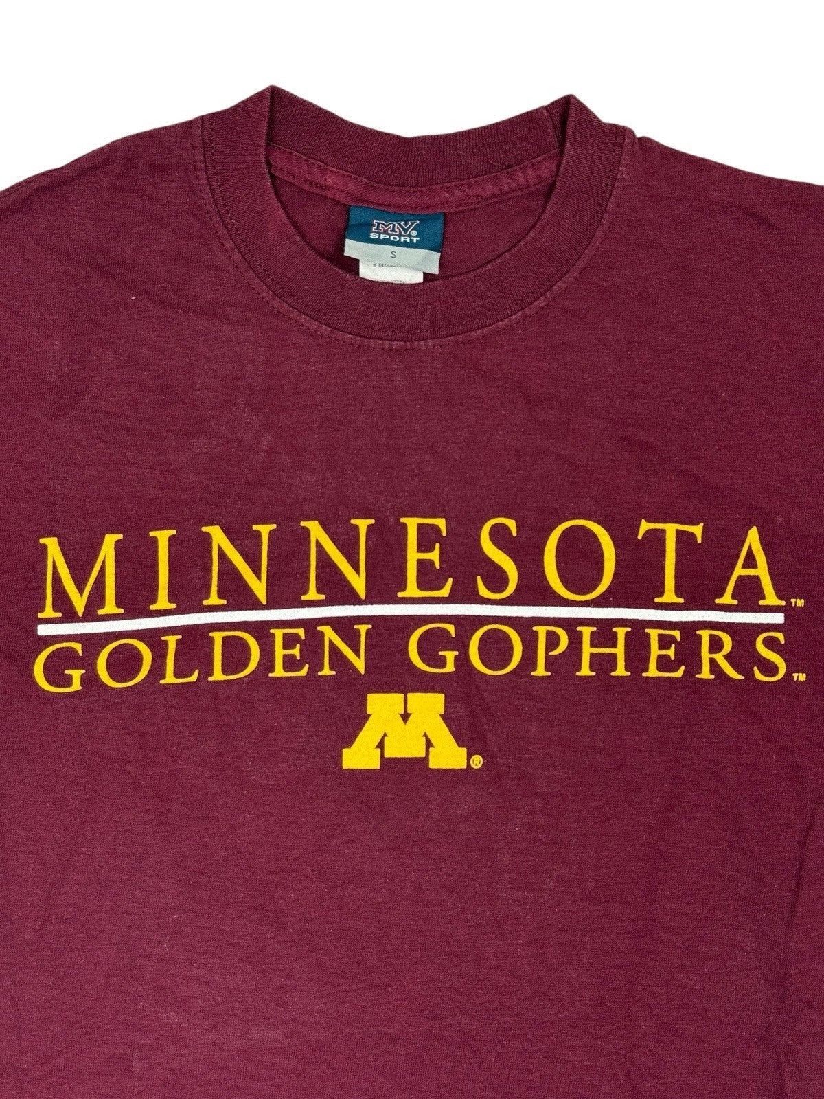 University of Minnesota Burgundy Cotton Golden Gophers College Apparel Top Small