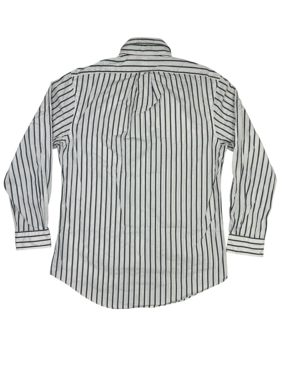 Polo Ralph Lauren White Striped Slim Fit Collared Shirt Large