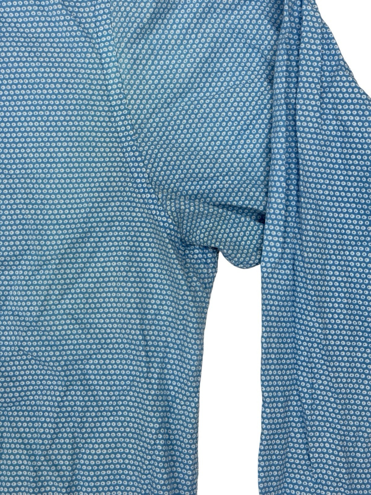 Tommy Hilfiger Blue Polka Dot Collared Shirt Large