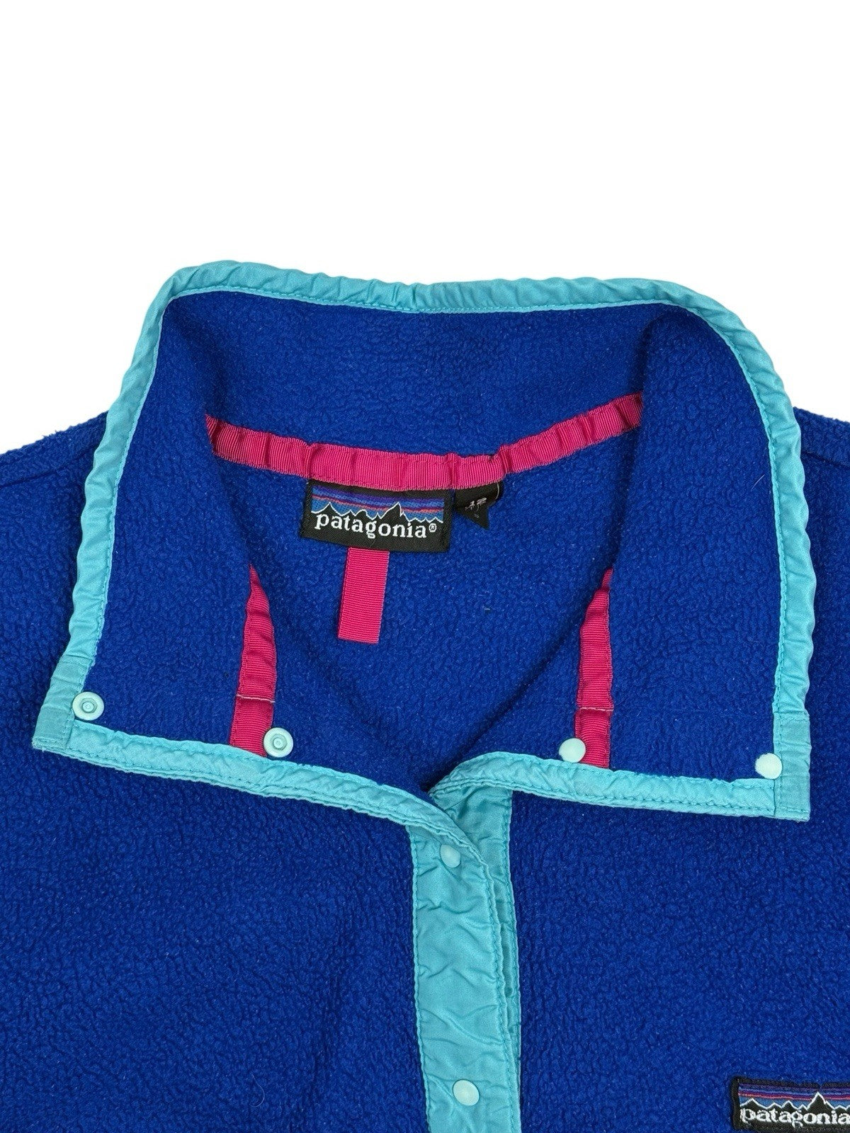 Patagonia Blue Retro Snap Fleece Jumper Size 12