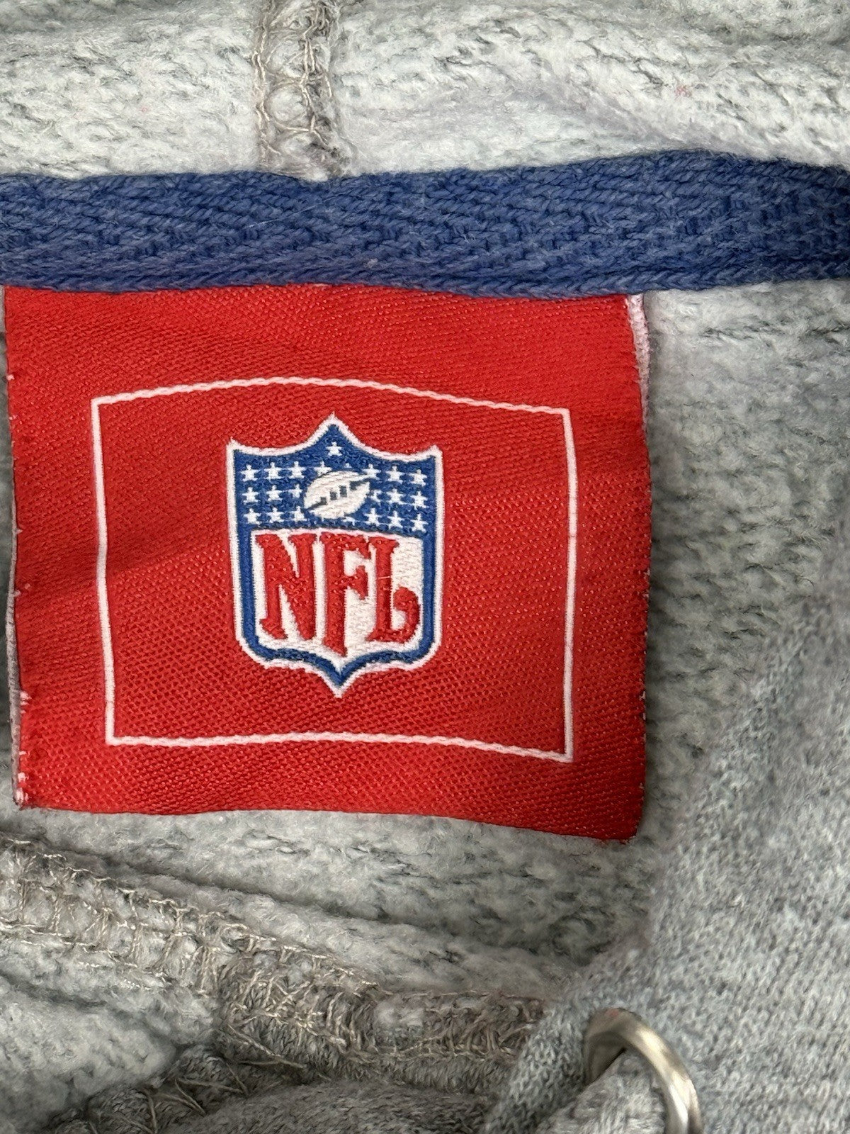 NFL Grey Indianapolis Colts Embroidered Hoodie Large