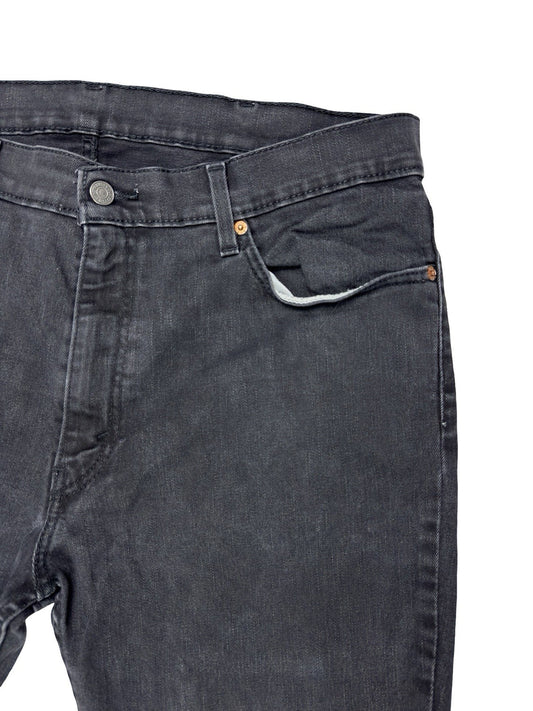 Levi's 511 Slim Fit Straight Leg Black Denim Jeans 38W 30L