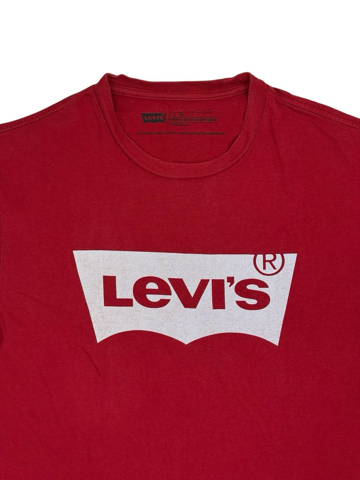 Levi's Red Batwing Logo Printed Standard Fit Top Small