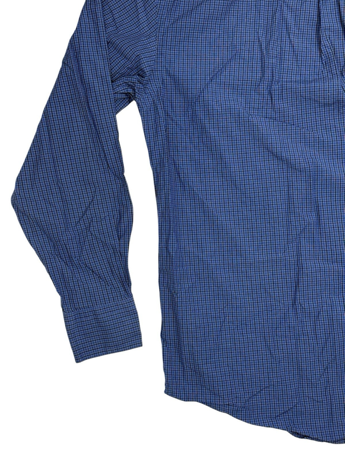 Nautica Blue Check Collared Shirt Medium
